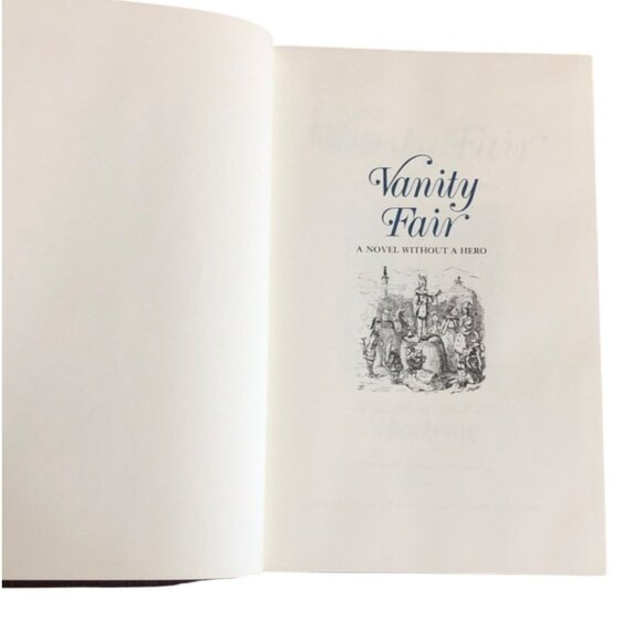 Vanity Fair Leather Bound Book William Makepeace Thackeray Gilded Illust Decor S - Picture 2 of 16